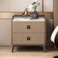 Contemporary Accent Table Nightstand Stone Night Table with 2 Drawers Clearhalo 'Bedroom Furniture' 'furn' 'furn_night_stand' 'Furniture' 'night_stand' 'Nightstands' 1200x1200_6ab94c4d-6145-49c6-8966-31b41ebb901b