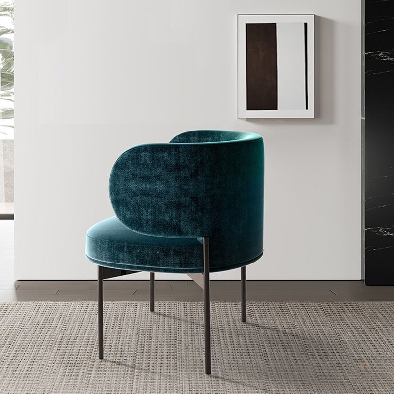 Modern Style Velvet Side Chair Arm Metal Side Chair for Home Use Clearhalo 'Dining Chairs' 'Dining Tables & Seating' 'dining_chair' 'furn' 'furn_dining_chair' 'Furniture' 'Kitchen & Dining Furniture' 1200x1200_6aba2722-6034-4bd2-b9f8-55b0e7236f0e