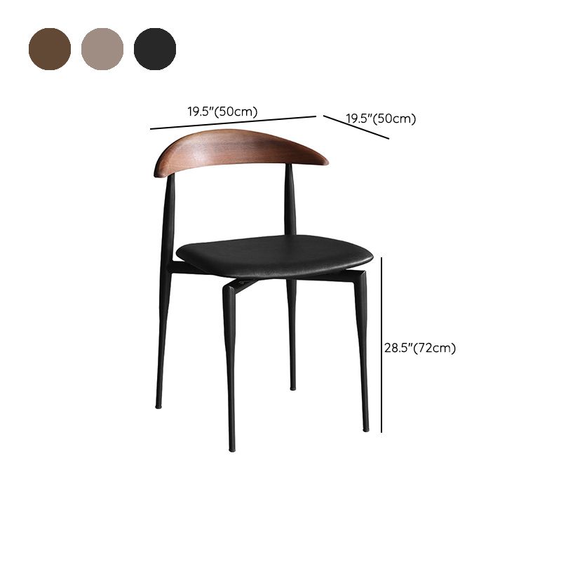 Seitstuhl für industriellen Stil offener Stapel -Esszimmerstuhl offener Rücken