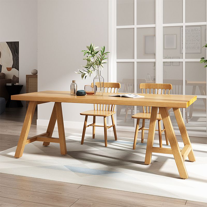 Modern 1/2/3 Pieces Dining Set Rectangle Pine Wood Dining Table for Dining Room Clearhalo 'Dining Room Sets' 'Dining Tables & Seating' 'dining_room_set' 'furn' 'furn_dining_room_set' 'Furniture' 'furniture_dining_room_set' 'Kitchen & Dining Furniture' 1200x1200_6abacbaa-cf13-472b-be67-4335510e9833