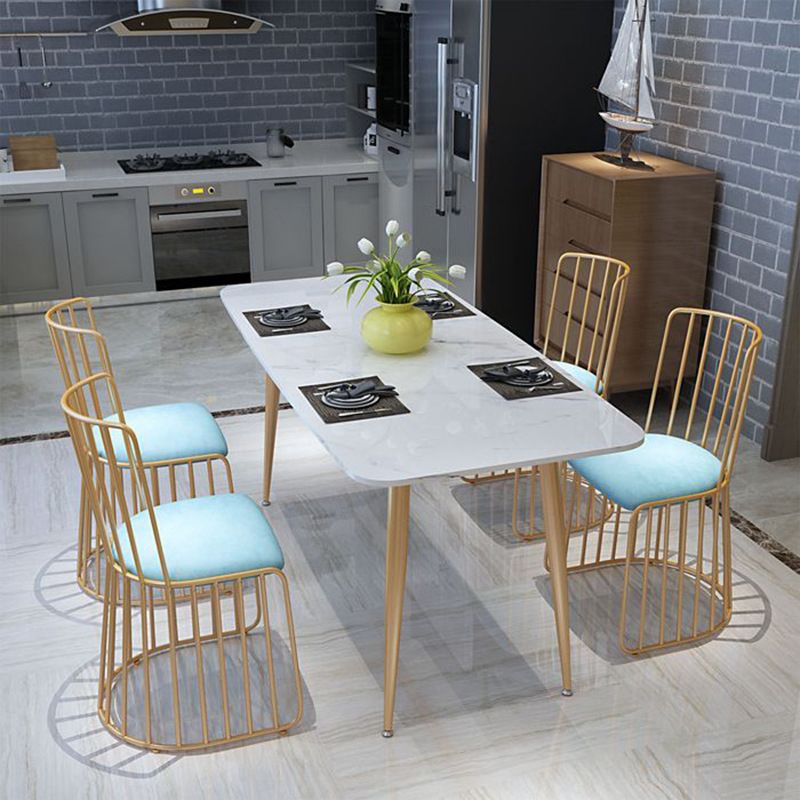 Glam Style 1/4/5 Pieces Dining Set Marble Table Kitchen Set for Dining Room Clearhalo 'Dining Room Sets' 'Dining Tables & Seating' 'dining_room_set' 'furn' 'furn_dining_room_set' 'Furniture' 'furniture_dining_room_set' 'Kitchen & Dining Furniture' 'kitchen&dining_furn' 'kitchen' 1200x1200_6ac01643-b88f-4dab-8025-942338e3a81d
