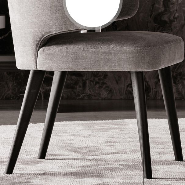 Eetkamer zijstoelen Moderne keukenarmoelstoel met gestoffeerd