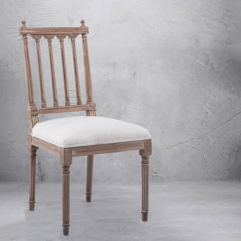 Farmhouse Fabric Dining Chair 40"H Slat Back Side Chair with Wooden Base for Restaurant Clearhalo ' kitchen&dining_furn' 'Dining Chairs' 'Dining Tables & Seating' 'dining_chair' 'furn' 'furn_dining_chair' 'Furniture' 'furniture_dining_chair' 'Kitchen & Dining Furniture' 'kitchen' 1200x1200_6ac2b205-bba0-423c-bd91-3050534645df