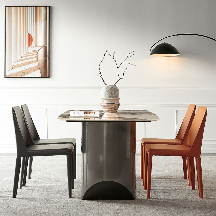 Modern Sintered Stone Dining Round Table Set 1/4/5 Pieces Dining Set