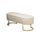 Glam Cushioned Seating Bench Oval Entryway and Bedroom Bench , 18" W Clearhalo 'Benches' 'Chairs & Seating' 'furn' 'furn_benches' 'Furniture' 'Living Room Furniture' 1200x1200_6ac31a4c-1d4c-4e59-9caa-e4f1a8b37764