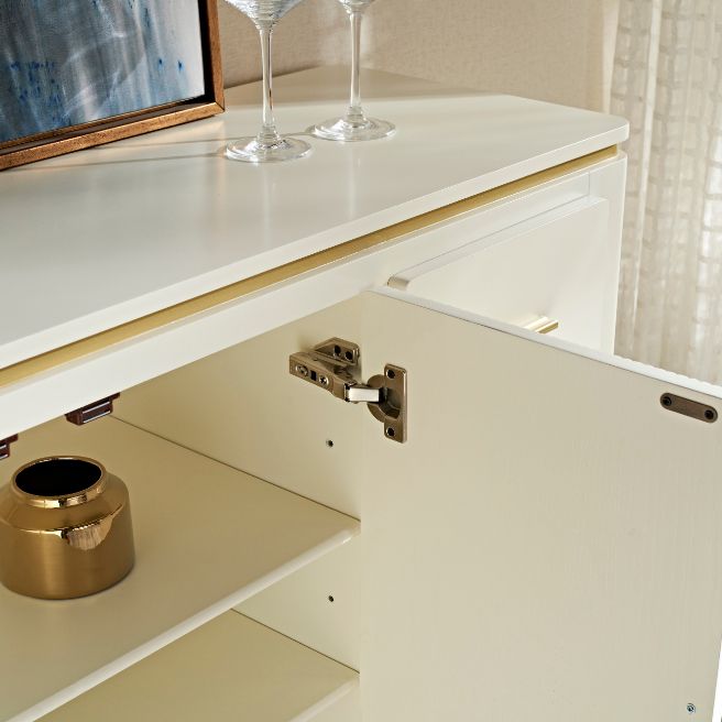 Sideboard in stile glam Sideboard da pranzo in legno con porte per soggiorno