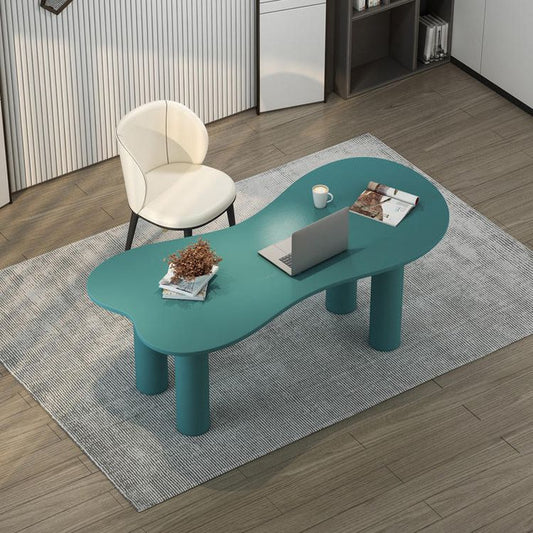 Ash Wood Writing Desk industriale Parsons Blue Office scrivania per casa