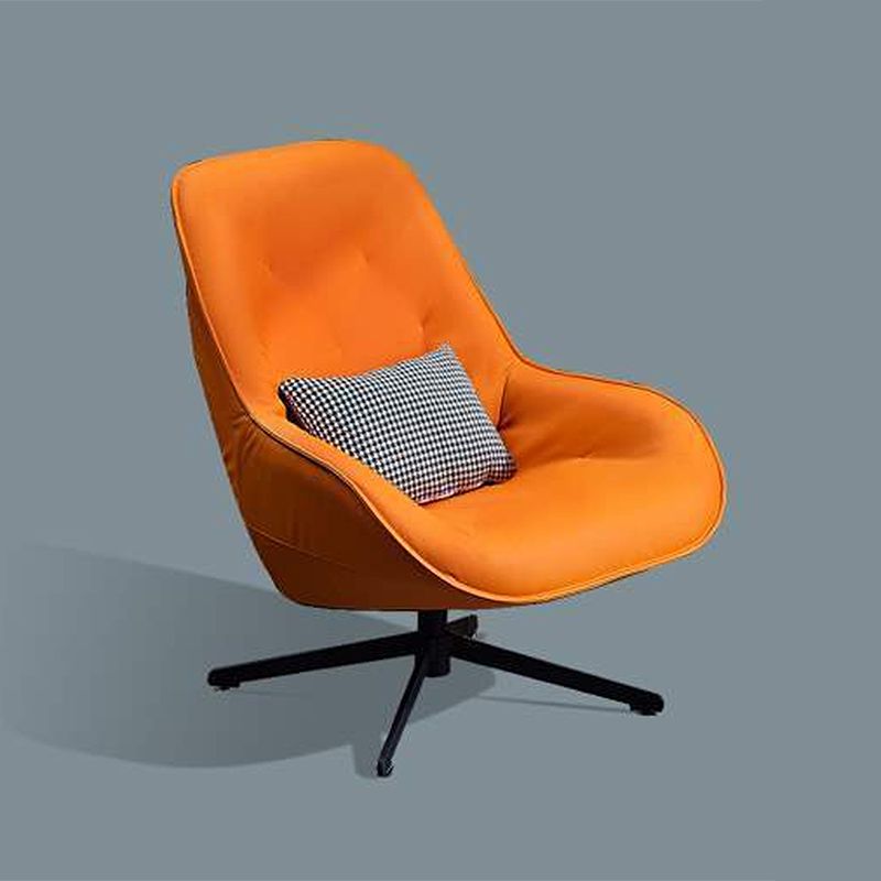 22,44 "breit x 22.44" tief gebundener Leder -Armless -Stuhl mit Spinnenbasis