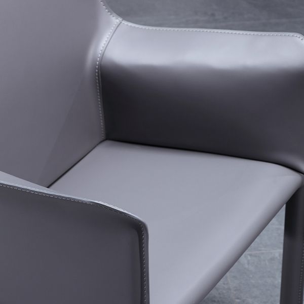 Faux Leather Modern Dining Chair Matte Finish Parsons Dining Arm Chair Clearhalo ' kitchen&dining_furn' 'Dining Chairs' 'Dining Tables & Seating' 'dining_chair' 'furn' 'furn_dining_chair' 'Furniture' 'furniture_dining_chair' 'Kitchen & Dining Furniture' 'kitchen' 1200x1200_6ac913df-b1f3-4e25-95cc-b54764e22bec
