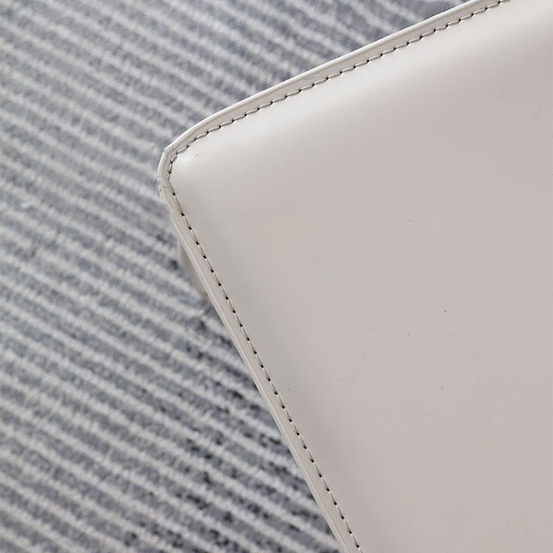 Contemporary Metal Dining Chair Leather Armless Dining Room Chair for Home Use