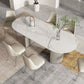Contemporary 1/2/5/7 Pieces Dining Room Table Set Oval Shape Dining Table Set with Chair Clearhalo 'Dining Room Sets' 'Dining Tables & Seating' 'dining_room_set' 'furn' 'furn_dining_room_set' 'Furniture' 'furniture_dining_room_set' 'Kitchen & Dining Furniture' 'kitchen&dining_furn' 'kitchen' 1200x1200_6acba044-ee7d-4646-9d1a-b884d8231274