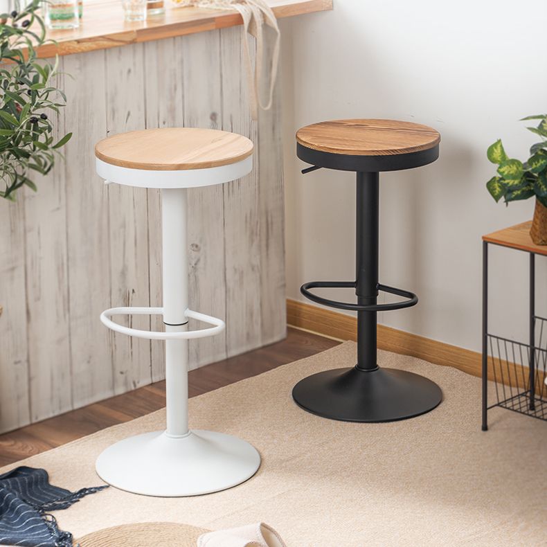 Modern Adjustable Counter Stools Armless Wood Indoor Bar Stool with Footrest Clearhalo 'Bar Furniture' 'Bar Stools' 'bar_stools' 'furn' 'furn_bar_stools' 'furniture_bar_stools' 'Kitchen & Dining Furniture' 'kitchen&dining_furn' 'kitchen' 'kitchen_furn' Furniture' 1200x1200_6accb052-4311-4212-8209-b0ccc71ea123