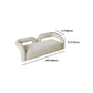 27.56" High Wool Sofa Modern Simple Tuxedo Arm Sofa in White