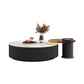 Slate Top Coffee Table Set Drum Cocktail Table with 2 Drawers Clearhalo 'Coffee & Accent Tables' 'Coffee Tables' 'coffee_tables' 'furn' 'furn_coffee_tables' 'Furniture' 'Living Room Furniture' 1200x1200_6acd61aa-698d-4548-b76e-98386bbceb1d