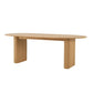 Modern Pine Wood Dining Table Oval Wooden Table with Double Pedestal