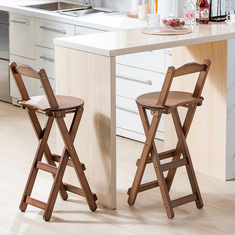 Solid Wood Folding Bar Stool Contemporary Indoor Barstool with Backrest Clearhalo 'Bar Furniture' 'Bar Stools' 'bar_stools' 'furn' 'furn_bar_stools' 'furniture_bar_stools' 'Kitchen & Dining Furniture' 'kitchen&dining_furn' 'kitchen' 'kitchen_furn' Furniture' 1200x1200_6ad01825-33c5-4c6a-be3b-b3504b3e7cdb