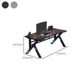 Bureau d'ordinateur en pierre industrielle bureau de bureau avec les jambes