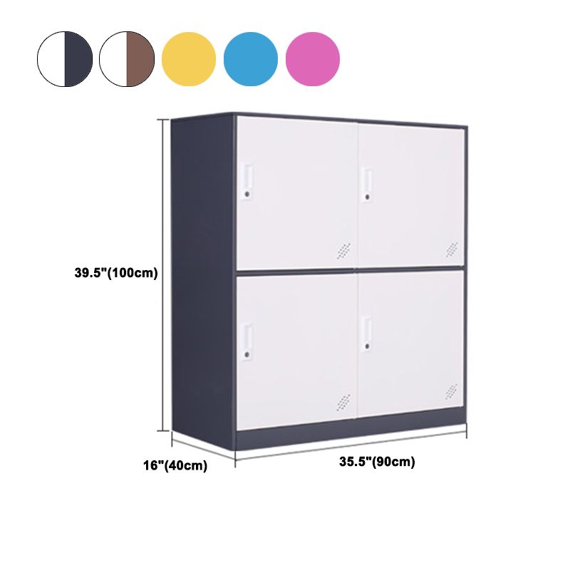 Contemporary Wardrobe Metal Wardrobe Closet for Home,35.43" D x 15.75" W x 39.37" H Clearhalo 'Armoires & Wardrobes' 'armoires_wardrobes' 'Bedroom Furniture' 'furn' 'furn_armoires_wardrobes' 'Furniture' 1200x1200_6ad05b8d-3c6e-4b39-8c0c-a24ac599c985