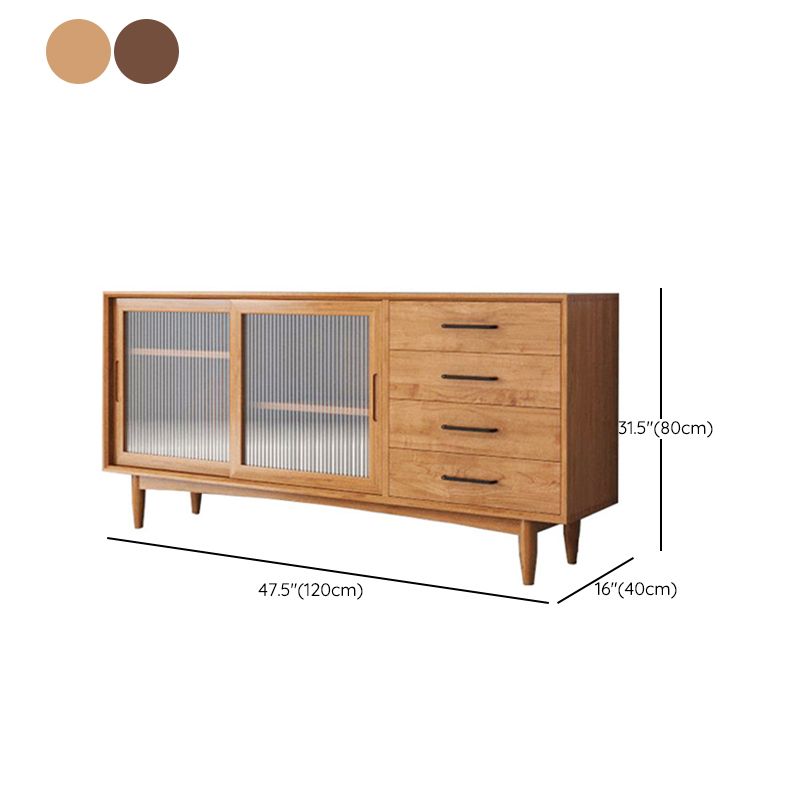 Sideboard in legno a buffet a buffet in stile moderno con armadi e cassetti