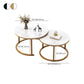 Table basse gigogne ronde en ardoise Frame 2 pièces