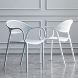 Contemporary Plastic Arm Chair Open Back Kitchen Dining Room Chair Clearhalo 'Dining Chairs' 'Dining Tables & Seating' 'dining_chair' 'furn' 'furn_dining_chair' 'Furniture' 'furniture_dining_chair' 'Kitchen & Dining Furniture' 1200x1200_6ad375f8-0edc-4df0-acae-a99d14223580