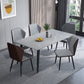 Contemporary Rectangle Shape Sintered Stone Dining Table Kitchen Dining Table with 4 Legs Base Clearhalo ' dining_table' 'Dining Tables & Seating' 'Dining Tables' 'Furniture' 'furniture_dining_table' 'Kitchen & Dining Furniture' 'kitchen&dining_furn' 'kitchen' 'kitchen_dining_table' 1200x1200_6ad3a074-c0cc-40fa-85fb-df34faa5285f