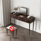 Make-up Vanity Mirrored Wood Dressing Table Padded Stool Set Clearhalo 'Bedroom Furniture' 'furn' 'furn_makeup_vanities' 'Furniture' 'Makeup Vanities' 'makeup_vanities' 1200x1200_6ad3ea71-47e2-4d31-b1aa-fdf178b864bf