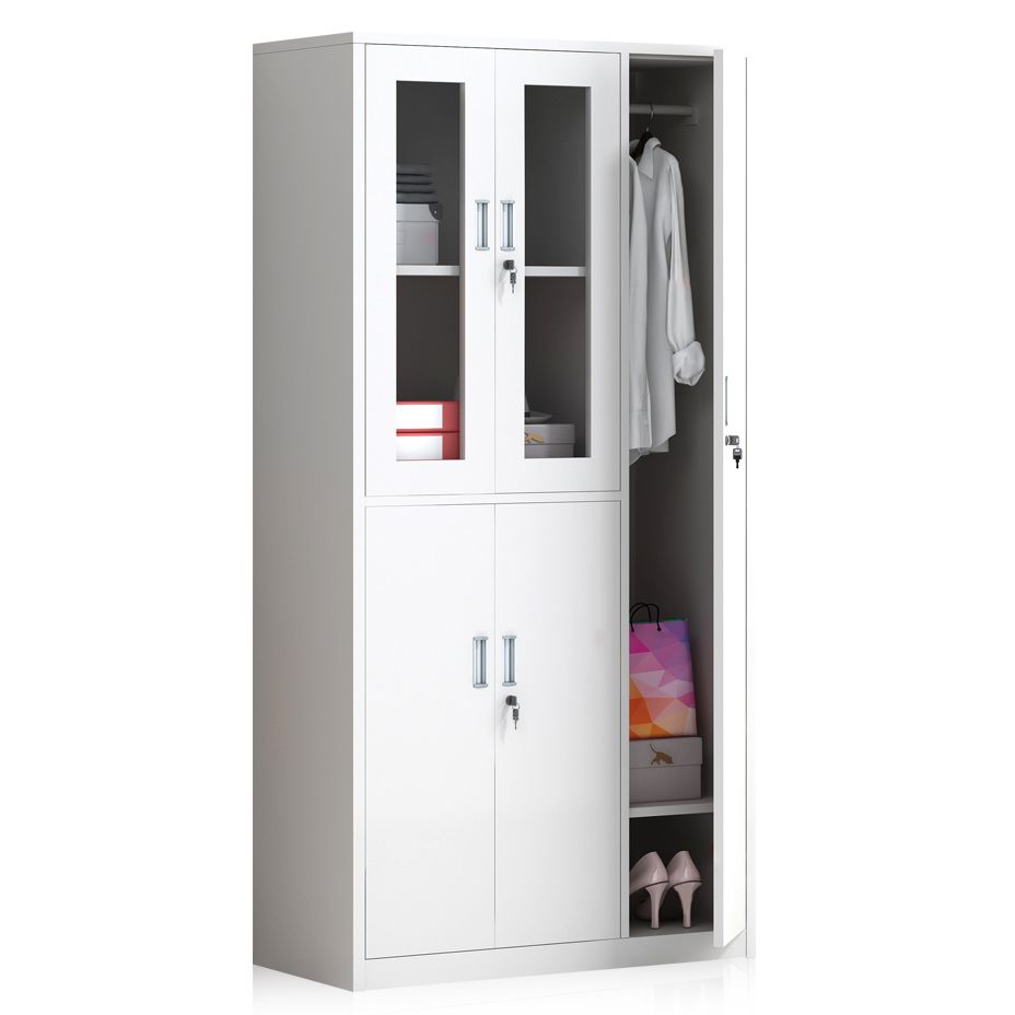 Modern & Contemporary Cabinet for Bathroom Grey Metal Storage Cabinet Clearhalo 'Armoires & Wardrobes' 'armoires_wardrobes' 'Bedroom Furniture' 'furn' 'furn_armoires_wardrobes' 'Furniture' 1200x1200_6ad3ebdb-25f9-468a-9343-081804732e49