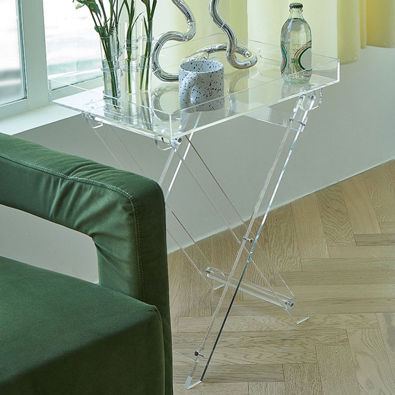 Rectangular Side Table Plastic Modernistic 20.1" W x 14.2" D x 24" H End Table Clearhalo 'Coffee & Accent Tables' 'End & Side Tables' 'end_side_tables' 'furn' 'furn_end_side_tables' 'Furniture' 'Living Room Furniture' 1200x1200_6ad44dd5-0c2c-47eb-b259-032dab0a532a