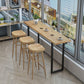 Contemporary Style 1/2/4/5 Pieces Bar Table Set Rectangle Bar Table with Wooden Stools