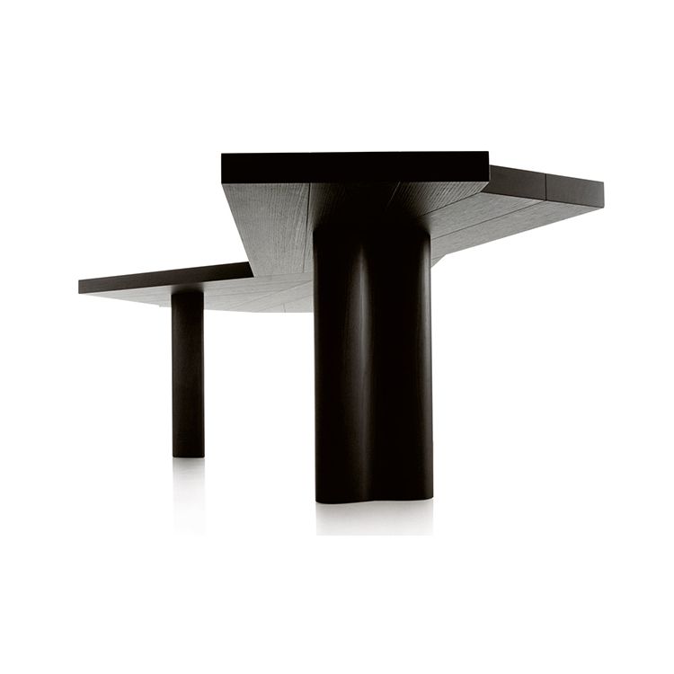 Escritorio de escritura de diseño industrial simple escritorio de madera maciza negro