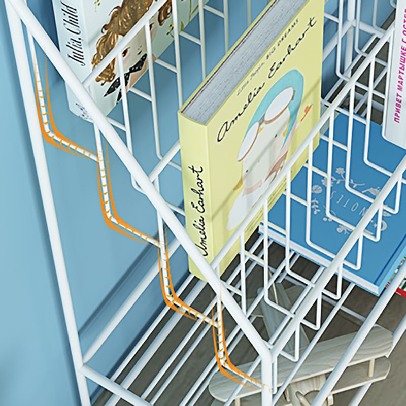 Modern Metal Bookshelf Etagere Open Shelf Bookcase in Black/White/Blue/Green/Pink