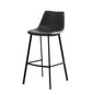 Contemporary Leather Bar Height Stool Metal Base Bar Stool for Living Room