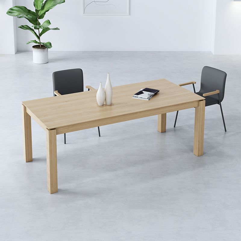 Rectangle Light Wood Color Table Pine Solid Wood Table Modern with 4 Legs Clearhalo ' dining_table' 'Dining Tables & Seating' 'Dining Tables' 'furn' 'furn_dining_table' 'Furniture' 'furniture_dining_table' 'Kitchen & Dining Furniture' 'kitchen&dining_furn' 'kitchen' 'kitchen_dining_table' 1200x1200_6adaabf4-33c6-47b7-8b84-8e005123ad68