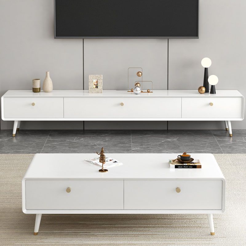 Solid Wood 13.78" H TV Stand Nordic 2 Drawers TV Stand Console Clearhalo 'furn' 'furn_tv_stands_entertainment_centers' 'Furniture' 'Living Room Furniture' 'TV Stands & Entertainment Centers' 'TV Stands & Media Storage Furniture' 'tv_stands_entertainment_centers' 1200x1200_6adb4d36-a0d0-424b-b4f8-62ecb3877af5