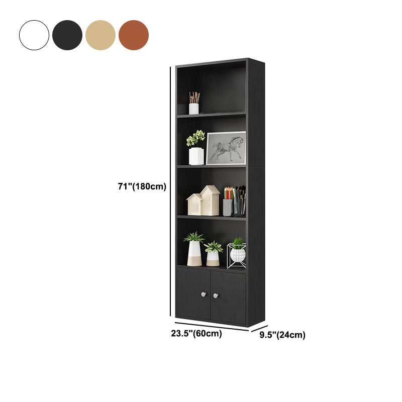 Closed Wooden Bookshelf Modern Home Living Room Standard Bookcase with Door Clearhalo 'Bookcases' 'furn' 'furn_bookcases' 'Furniture' 'Office Furniture' 1200x1200_6addb31d-f412-4a13-b712-93ffc50e19b5