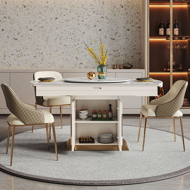 布張りのサイドチェアグラムスタイルオープンバックダイニングアクセントチェア