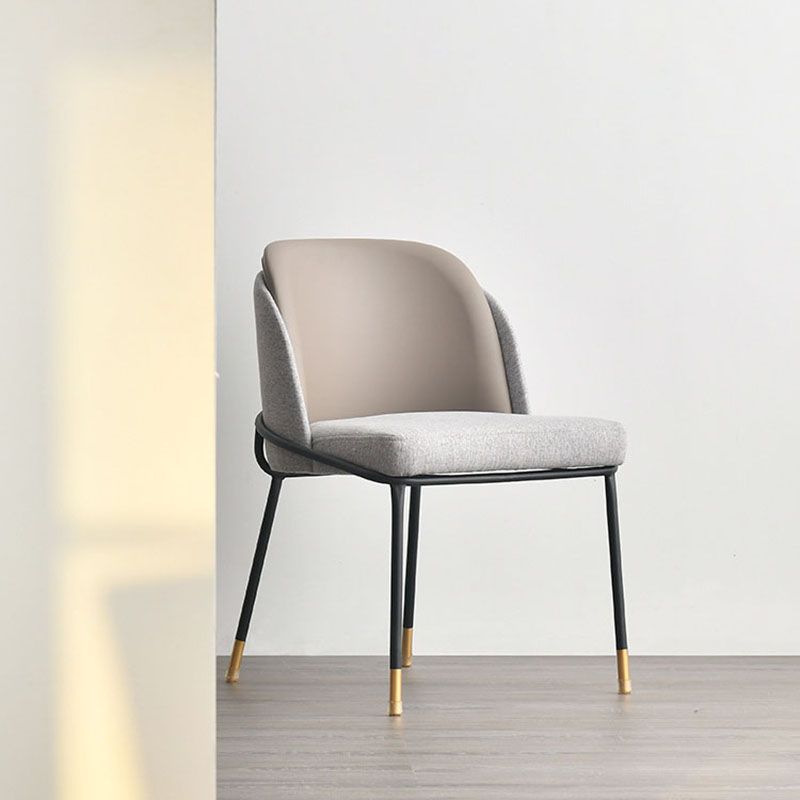 Scandinavian Dining Fabric Side Chairs Armless Solid Back Chair Clearhalo ' kitchen&dining_furn' 'Dining Chairs' 'Dining Tables & Seating' 'dining_chair' 'furn' 'furn_dining_chair' 'Furniture' 'furniture_dining_chair' 'Kitchen & Dining Furniture' 'kitchen' 1200x1200_6adf84cf-cbcc-4b7c-9309-017b2032052c