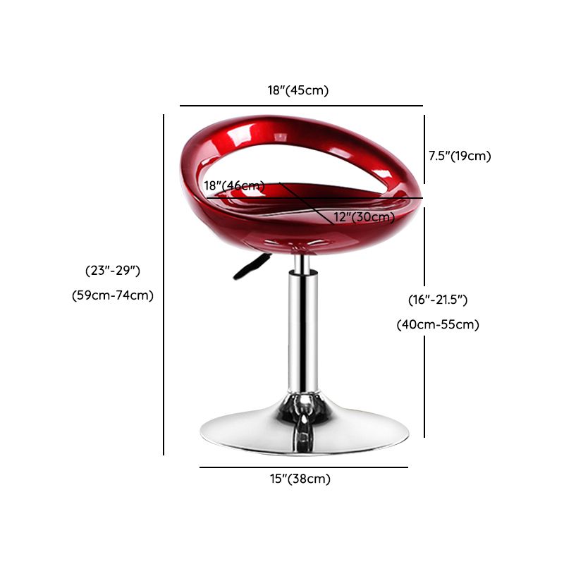 Plastic Adjustable Height Swivel Low Back Bar Stool with Footrest Clearhalo 'Bar Furniture' 'Bar Stools' 'bar_stools' 'furn' 'furn_bar_stools' 'Furniture' 'Kitchen & Dining Furniture' 1200x1200_6adf85d8-2748-43f6-927c-e85c7b48b813