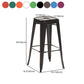 Industrial Style Metal Bar-stool Square Iron Seat Counter Stool for Kitchen Bar Clearhalo 'Bar Furniture' 'Bar Stools' 'bar_stools' 'furn' 'furn_bar_stools' 'furniture_bar_stools' 'Kitchen & Dining Furniture' 'kitchen&dining_furn' 'kitchen' 'kitchen_furn' Furniture' 1200x1200_6ae1a973-cf2e-4f43-a521-f8551488b6cf