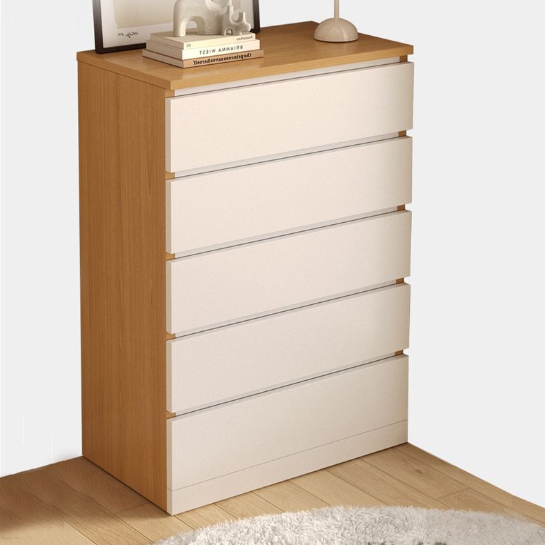 Modern White/Natural Chest with Wooden Drawers Rectangle Chest Clearhalo 'Cabinets & Chests' 'cabinets_chests' 'furn' 'furn_cabinets_chests' 'Furniture' 'Living Room Furniture' 1200x1200_6ae3174e-3916-4e26-b8b1-2069fd3c8720