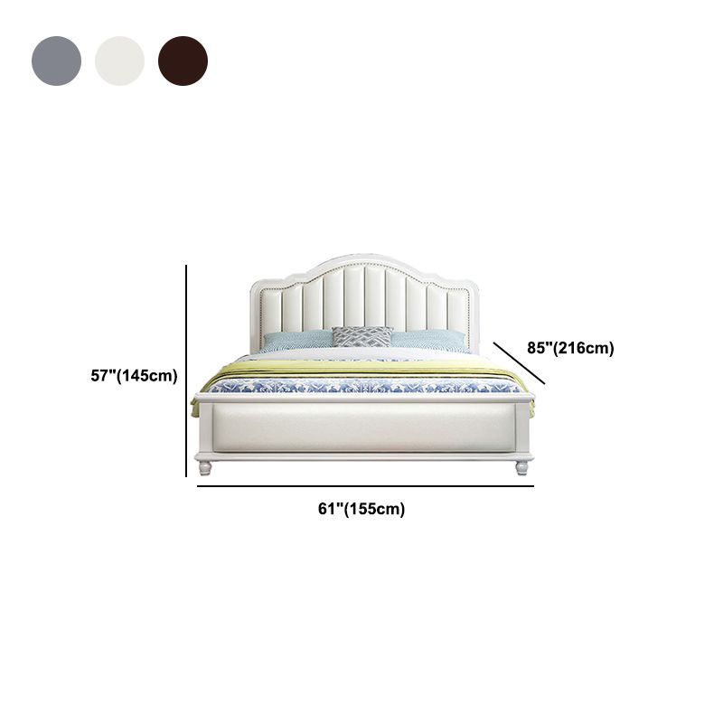 Matelas en bois massif glam inclus avec lit de panneau de tête de lit en panneaux