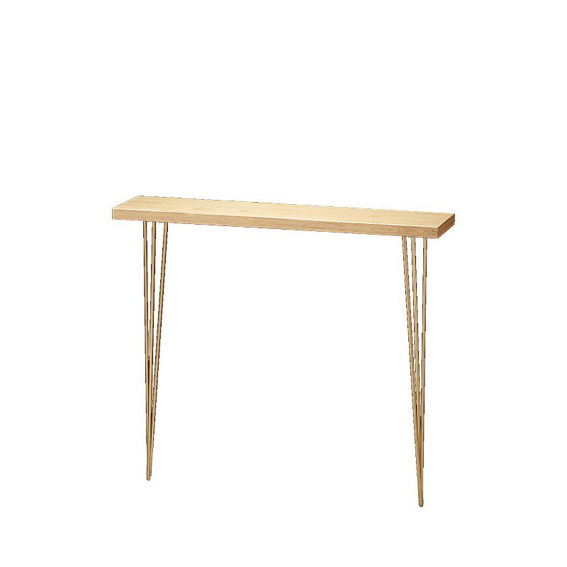 Rectangle Shape Contemporary Console Table Natural Console Sofa Table with 2 Legs