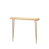 Rectangle Shape Contemporary Console Table Natural Console Sofa Table with 2 Legs