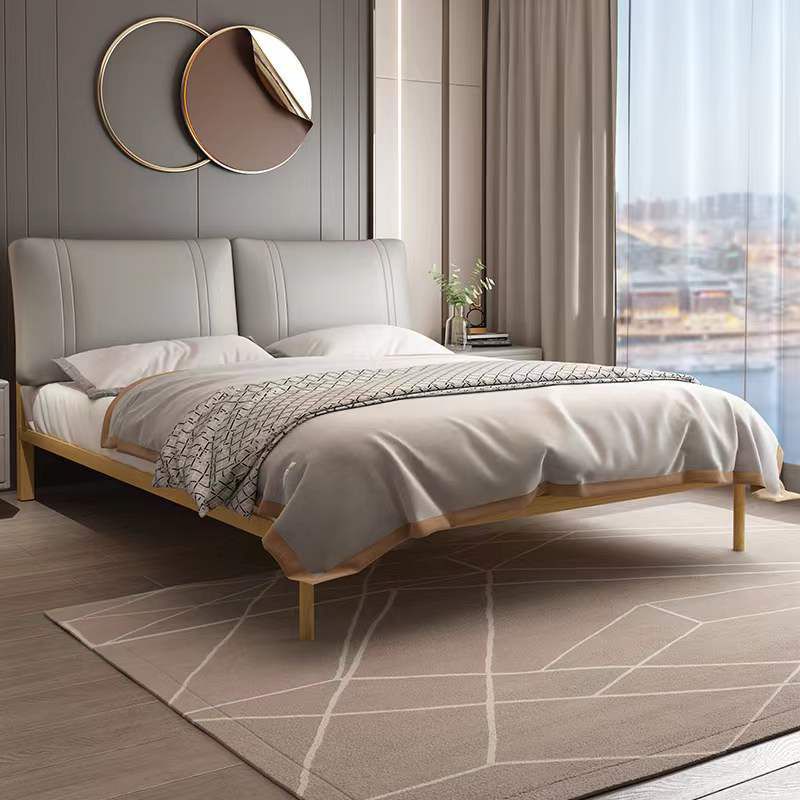 Lit en cuir authentique lit en cuir naturel Natural 39.3 "haut de lit haut de gamme