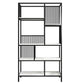 Shelves Included Bookcase 5 Shelf Bookshelf Engineered Wood and Metal