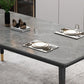 Traditional Luxury Rectangle Dining Room Table Sintered Stone Table with 4 Black Legs Clearhalo ' dining_table' 'Dining Tables & Seating' 'Dining Tables' 'furn' 'furn_dining_table' 'Furniture' 'furniture_dining_table' 'Kitchen & Dining Furniture' 'kitchen&dining_furn' 'kitchen' 'kitchen_dining_table' 1200x1200_6ae7785f-ca38-45cd-8bc0-2bee3f1a3ab7
