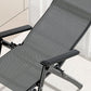 Chaise inclinable moderne noire avec des jambes en métal et des bras et un verrouillage de position
