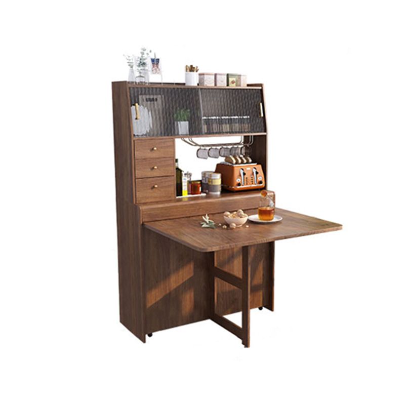 3/5 Pieces Modern Brown Wooden Multi Purpose Dining Set for Home Clearhalo 'Dining Room Sets' 'Dining Tables & Seating' 'dining_room_set' 'furn' 'furn_dining_room_set' 'Furniture' 'Kitchen & Dining Furniture' 1200x1200_6ae9302c-4a1d-4ecb-b968-0440035ad6cc