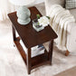 Farmhouse Solid Wood End Table Rectangular Side Table with Shelf Clearhalo 'Coffee & Accent Tables' 'End & Side Tables' 'end_side_table' 'end_side_tables' 'furn' 'furn_end_side_tables' 'Furniture' 'furniture_end_side_table' 'Living Room Furniture' 1200x1200_6ae9985a-476d-4f5f-967b-a45e65d9a0e1